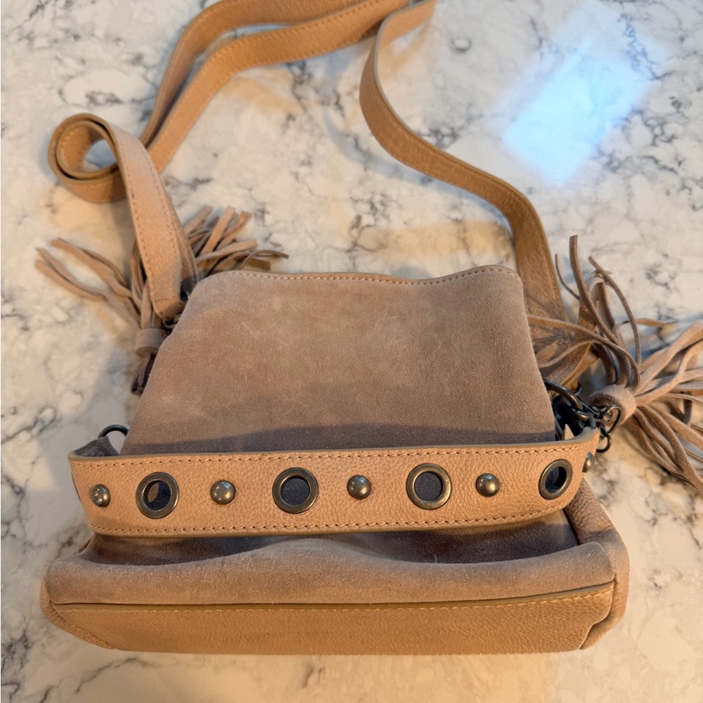 Free People Tan Mini Suede Bag - Picture 2 of 2